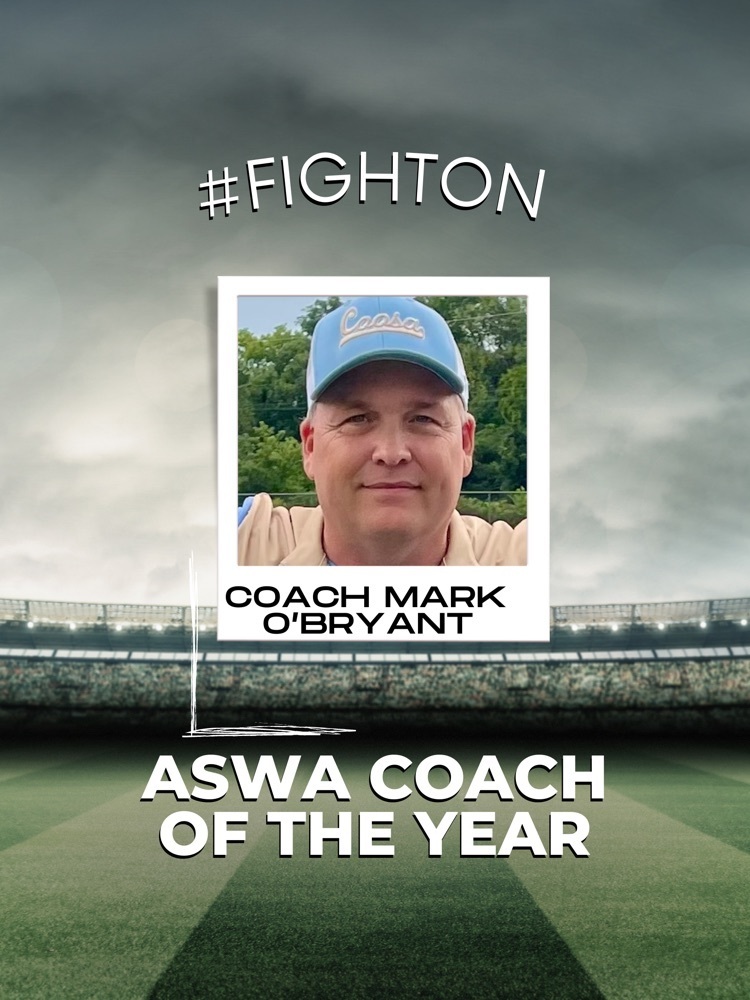 Congratulations to Coach O’Bryant for being named ASWA Coach of the Year! 